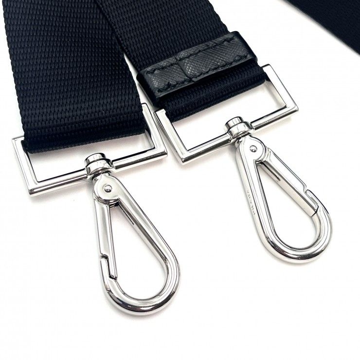 PRADA（プラダ） テスート ナイロン 2WAYトートバッグ ショルダーバッグ ブラック シルバー金具 レディース メンズ 【中古】