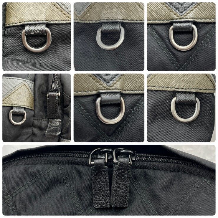 PRADA(プラダ)キルティング ナイロン バックパック リュックサック ブラック レザー シルバー金具 メンズ レディース【中古】 PRADA(プラダ)キルティング ナイロン バックパック リュックサック ブラック レザー シルバー金具 メンズ レディース【中古】