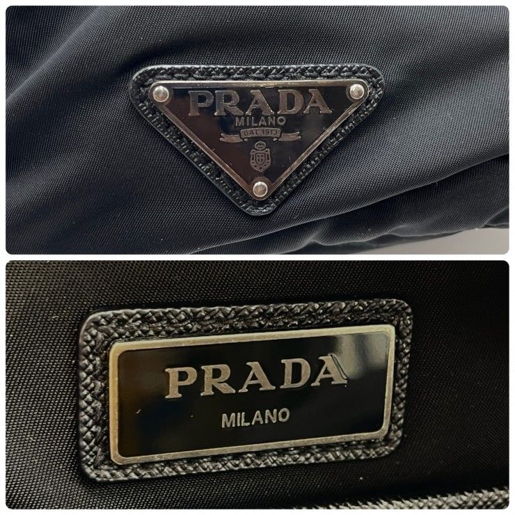 PRADA(プラダ)キルティング ナイロン バックパック リュックサック ブラック レザー シルバー金具 メンズ レディース【中古】 PRADA(プラダ)キルティング ナイロン バックパック リュックサック ブラック レザー シルバー金具 メンズ レディース【中古】