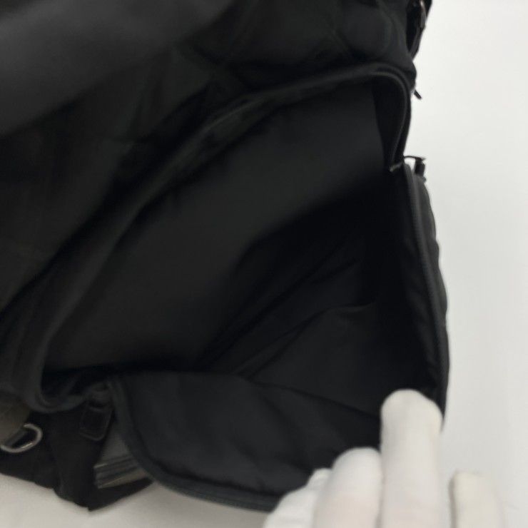 PRADA(プラダ)キルティング ナイロン バックパック リュックサック ブラック レザー シルバー金具 メンズ レディース【中古】 PRADA(プラダ)キルティング ナイロン バックパック リュックサック ブラック レザー シルバー金具 メンズ レディース【中古】