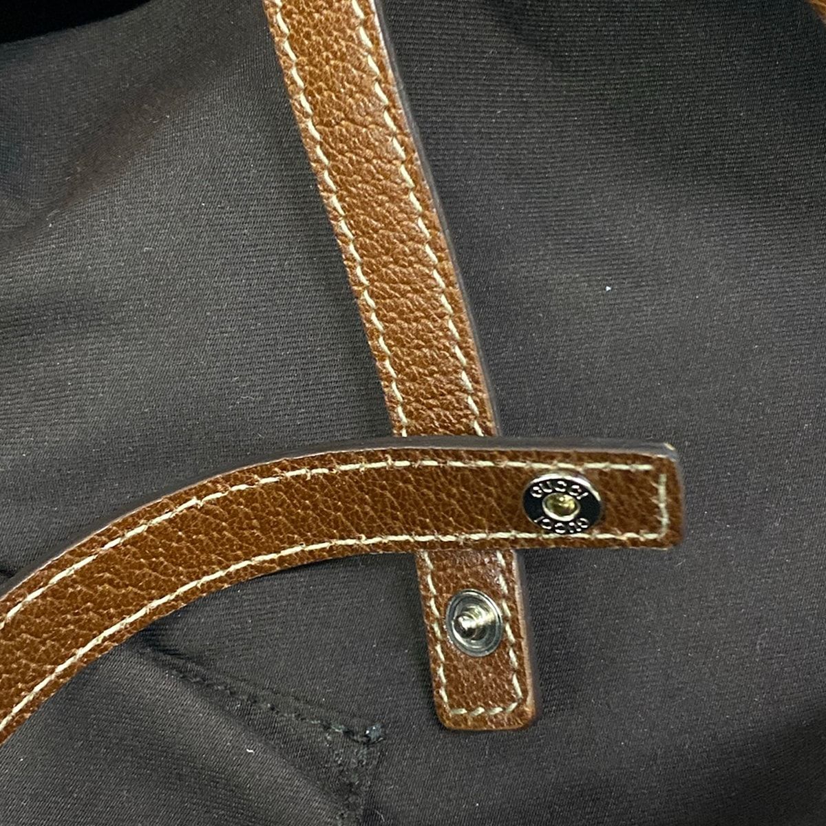 GUCCI(グッチ) トートバッグ美品 アビー 130736 ブルー×ダークブラウン インターロッキングG柄 レザー