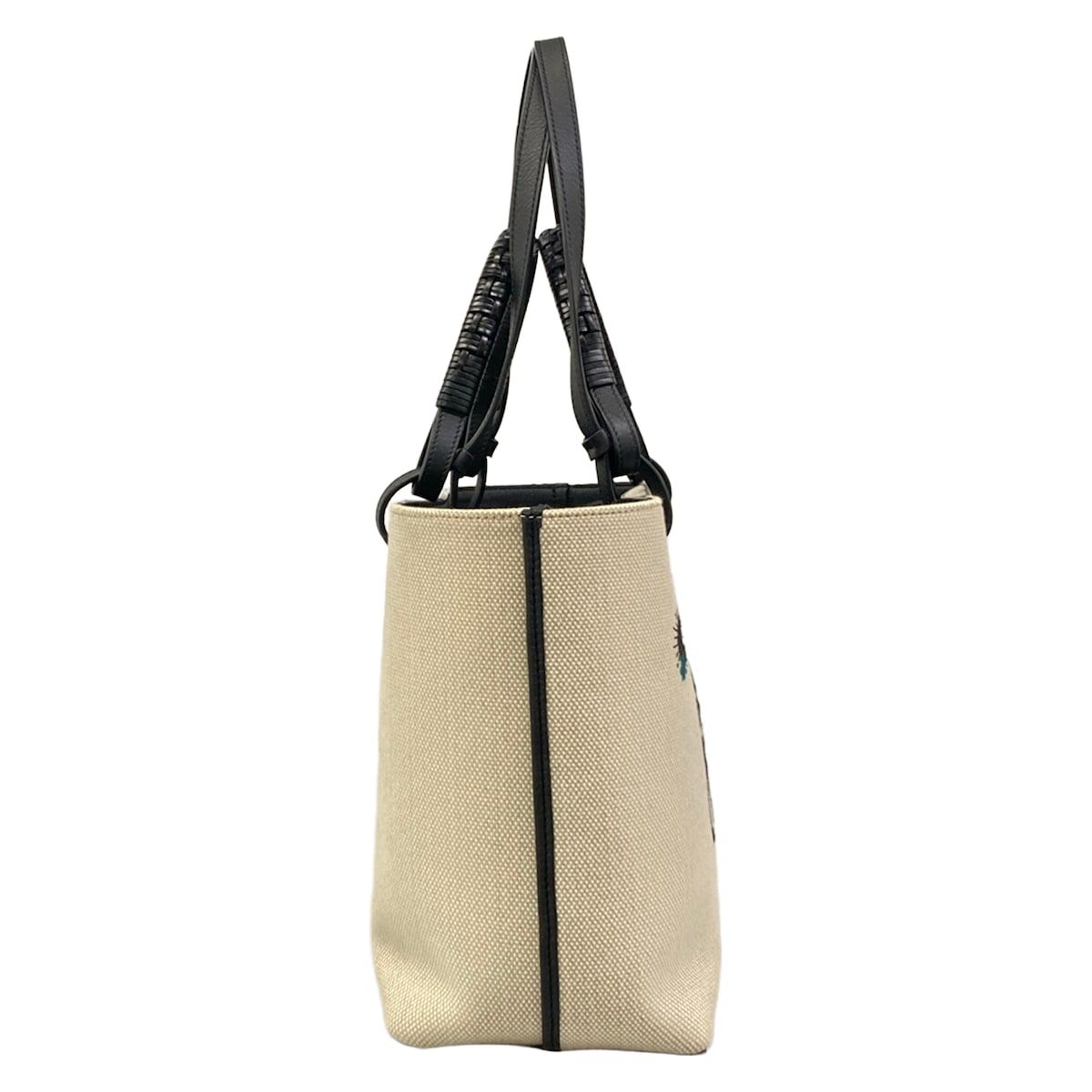 LOEWE(ロエベ) トートバッグ - A717S72X16 ベージュ×黒×マルチ スタジオジブリコラボ 千と千尋の神隠し/2way/刺繍 レザー