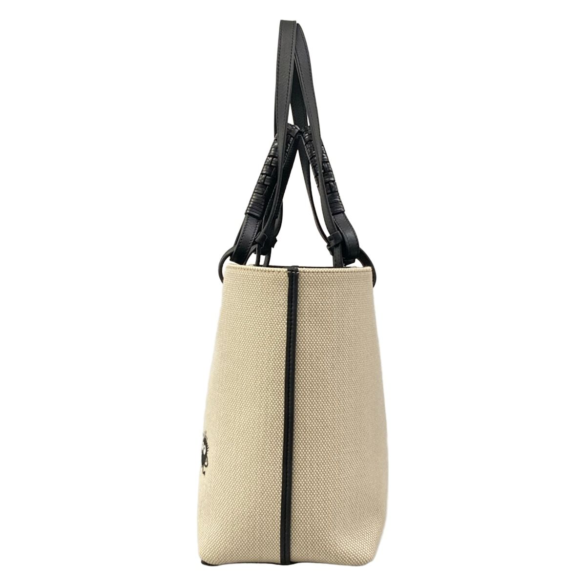 LOEWE(ロエベ) トートバッグ - A717S72X16 ベージュ×黒×マルチ スタジオジブリコラボ 千と千尋の神隠し/2way/刺繍 レザー