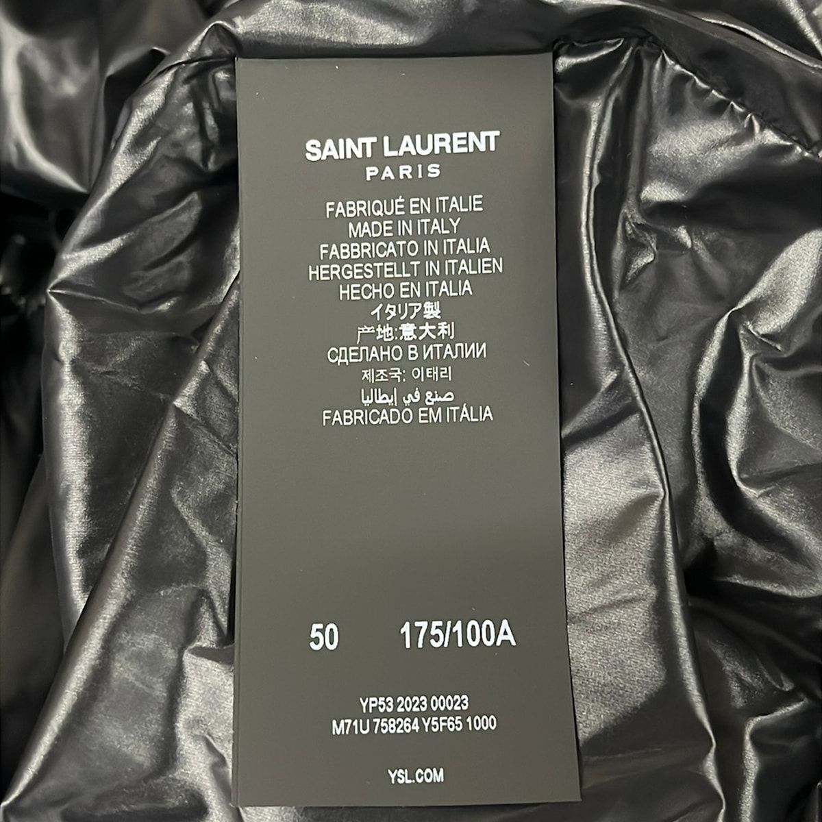 SAINT LAURENT PARIS(サンローランパリ) ブルゾン サイズ50 メンズ美品 カサンドラ アノラック 758264 黒 冬物