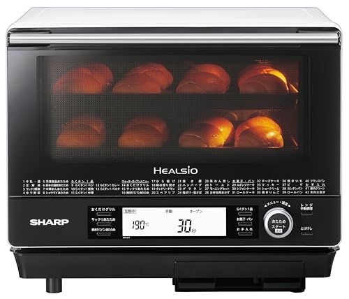 シャープ ウォーターオーブン ヘルシオ AX-XJ1-W ホワイト 30L 2段調理 コンベクション トースト機能/ 439b0e3a シャープ ウォーターオーブン ヘルシオ AX-XJ1-W ホワイト 30L 2段調理 コンベクション トースト機能/ 439b0e3a
