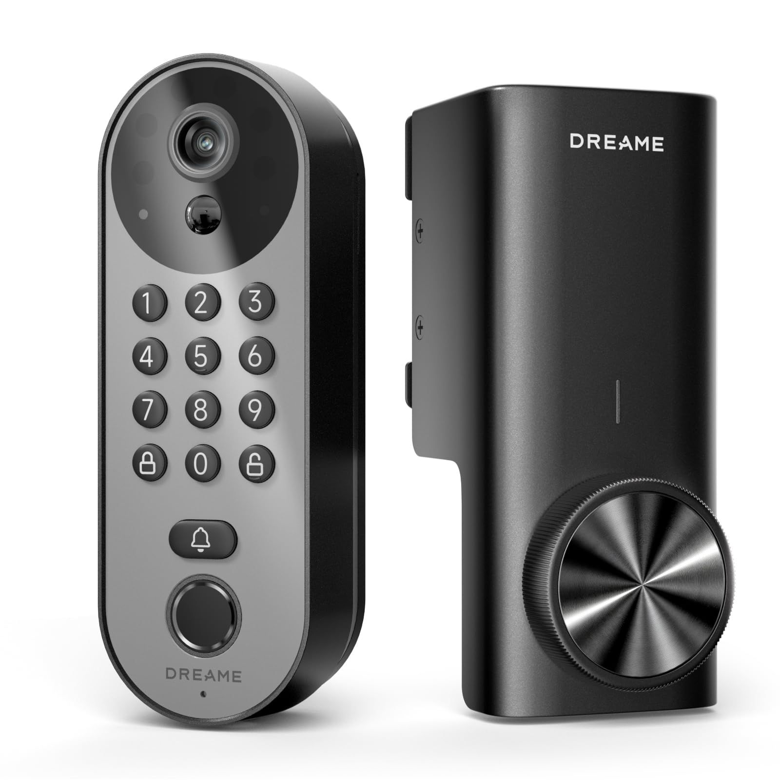 Dreame スマートロック Vision Pro スマートキー オートロック カメラ付き 玄関ドア 後付け AI指紋認証 Wi-Fi直結 2K見守り ドアベル一体型 工事不要 Alexa/Google Assistant対応/ dbaa5176 Dreame スマートロック Vision Pro スマートキー オートロック カメラ付き 玄関ドア 後付け AI指紋認証 Wi-Fi直結 2K見守り ドアベル一体型 工事不要 Alexa/Google Assistant対応/ dbaa5176