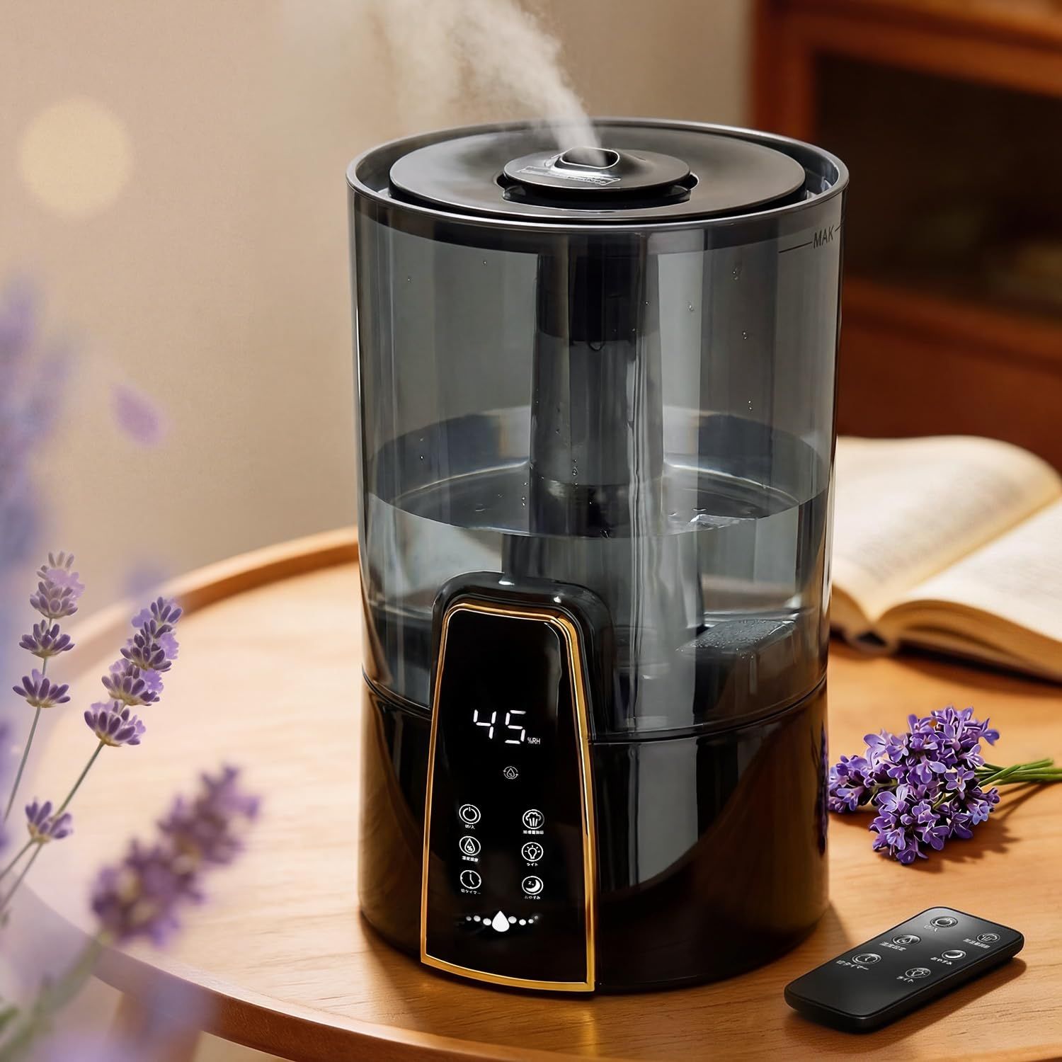 加湿器 大容量 卓上【2026年新登場・3-in-1 アロマ対応】4L 超音波式 加湿器. 上から給水 最大40時間連続稼働 7色LEDライト/おやすみモード/消灯可能 静音 除菌 空焚き防止 湿度設定 3段階ミスト 360°回転ノズル 1- 4ba922fa