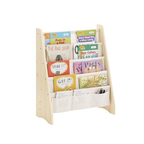 SoBuy 絵本ラック 絵本棚 本棚 子供用本棚 マンガ 雑誌収納 かわいい 幅63*奥28*高さ76? キッズ 絵本収納 子供部屋 子ども用家具 （KMB50-N）/ 87819f93