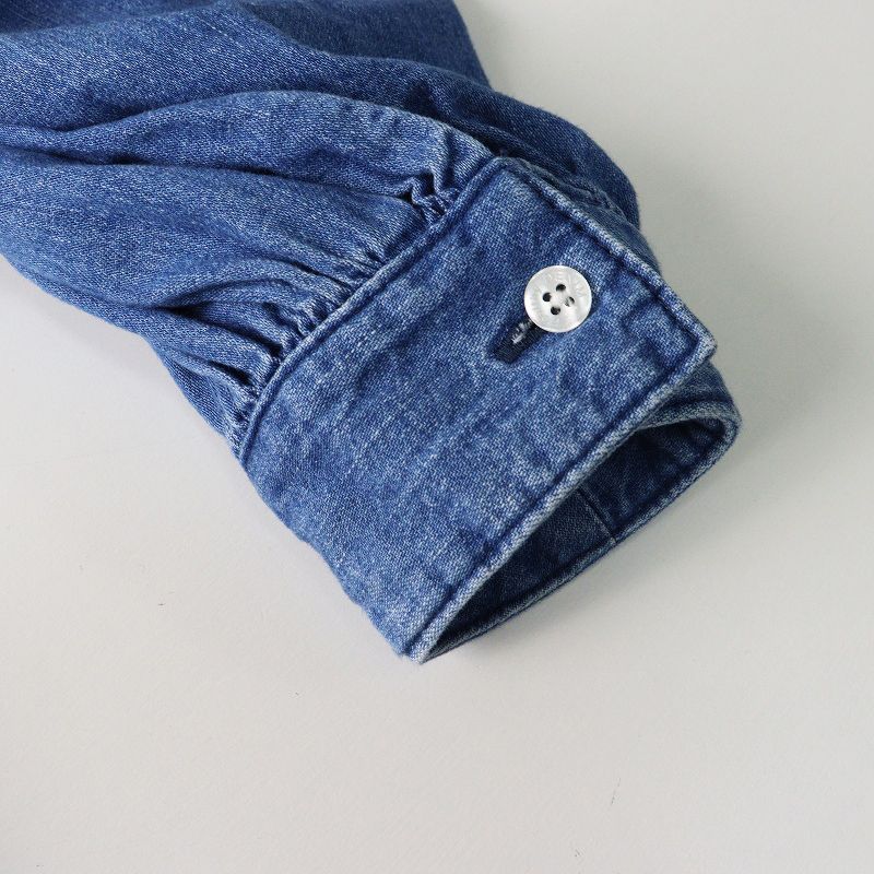ヘルシーデニム Healthy DENIM Marshmallow スキッパーデニムワンピース 1｜ブルー トップス 長袖 プルオーバー【2400014956610】