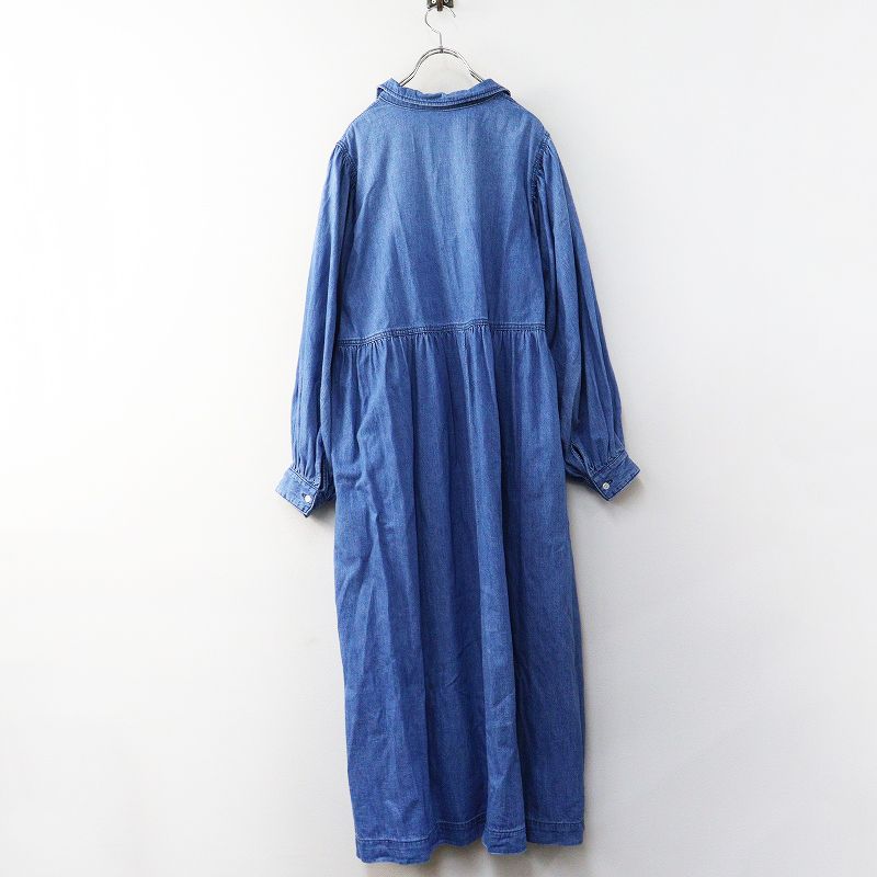 ヘルシーデニム Healthy DENIM Marshmallow スキッパーデニムワンピース 1｜ブルー トップス 長袖 プルオーバー【2400014956610】