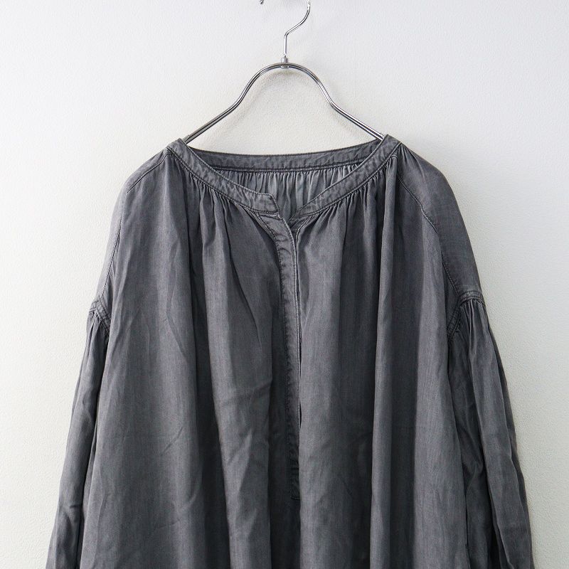 ヘルシーデニム Healthy DENIM Broom デニムワンピース 1｜グレー系 トップス ドレス ギャザー Aライン【2400014956627】