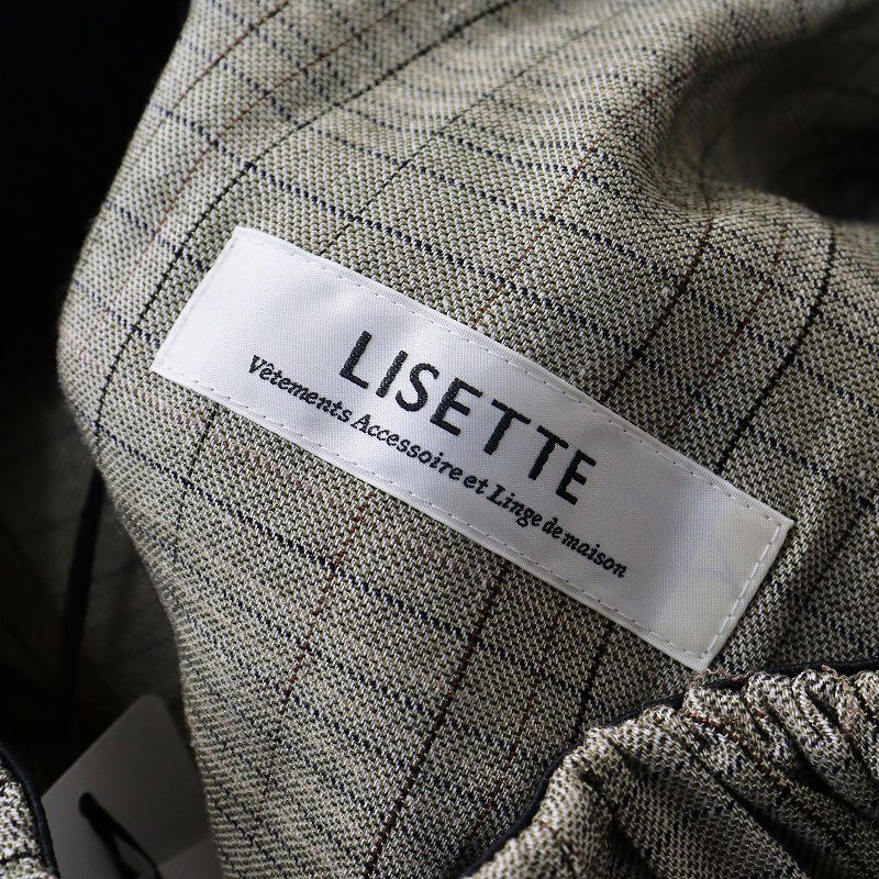 未使用 リゼッタ Lisette オーレリー チェック ギャザー スカート ｜ベージュ系 ボトムス ロング フレア リネンブレンド【2400014942224】