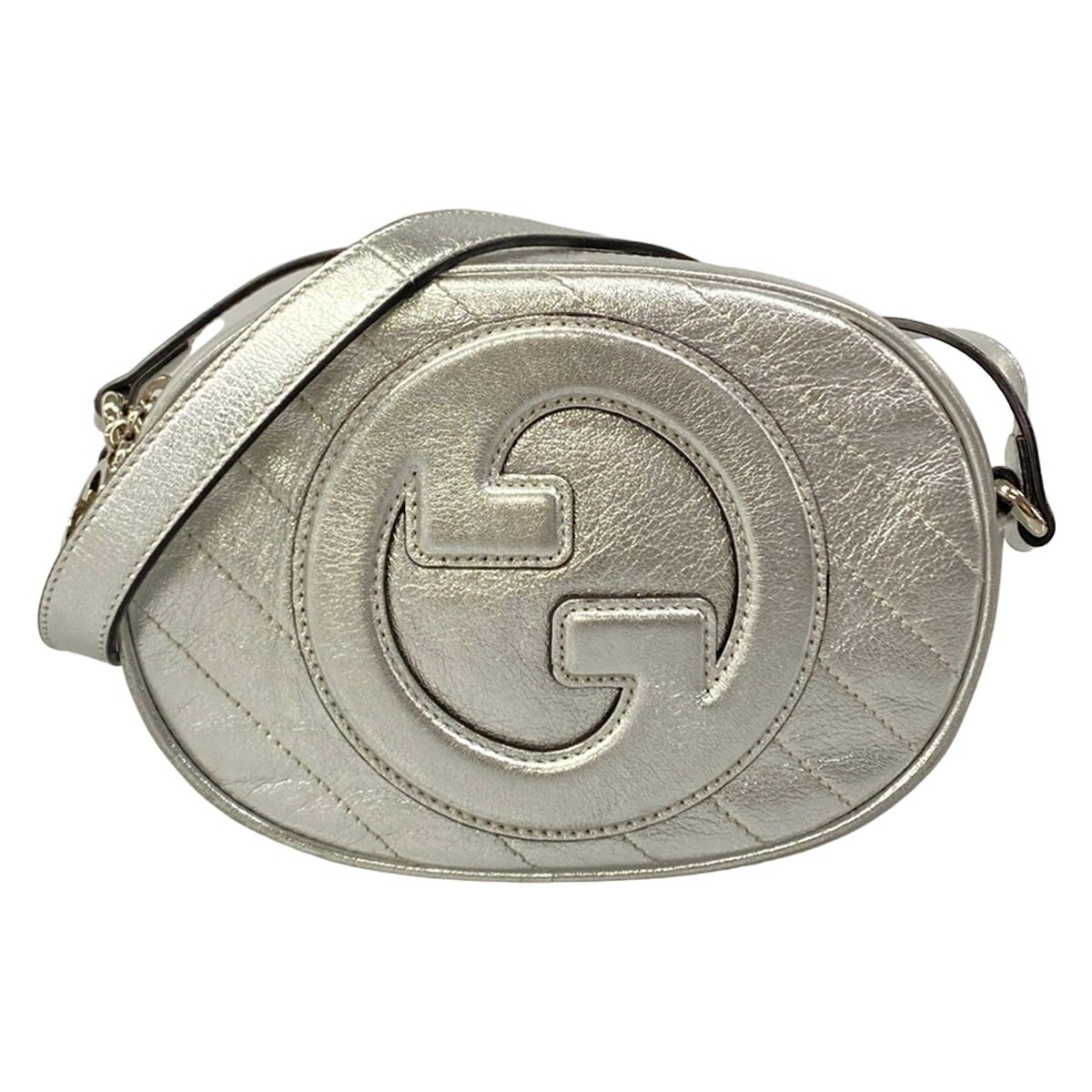 GUCCI(グッチ) ショルダーバッグ ブロンディ 760175 シルバー レザー