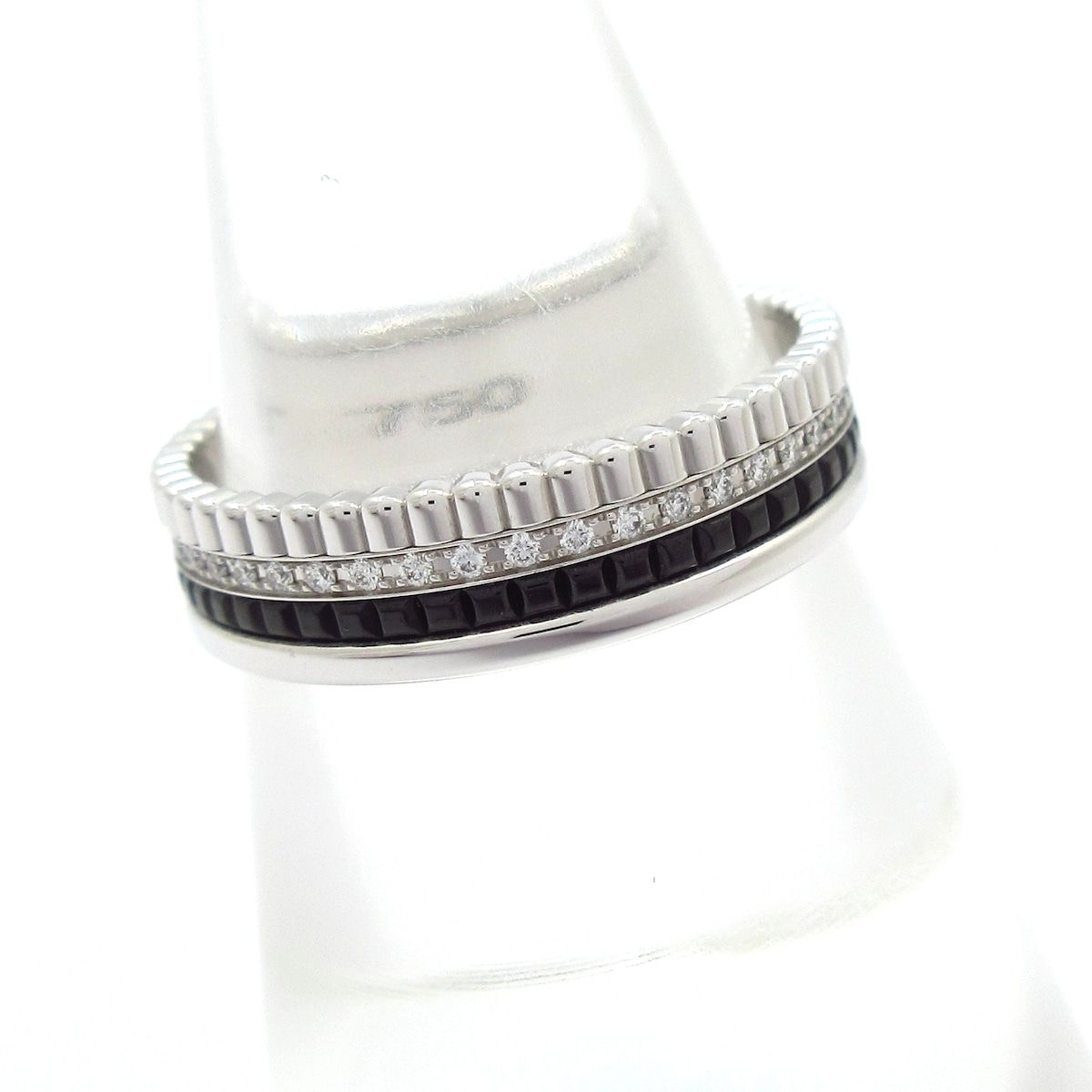 ブシュロン リング 54美品 キャトルブラックダイヤモンドリング エクストラスモール JRG03511 K18WG×ブラックPVD×ダイヤモンド ブシュロン リング 54美品 キャトルブラックダイヤモンドリング エクストラスモール JRG03511 K18WG×ブラックPVD×ダイヤモンド