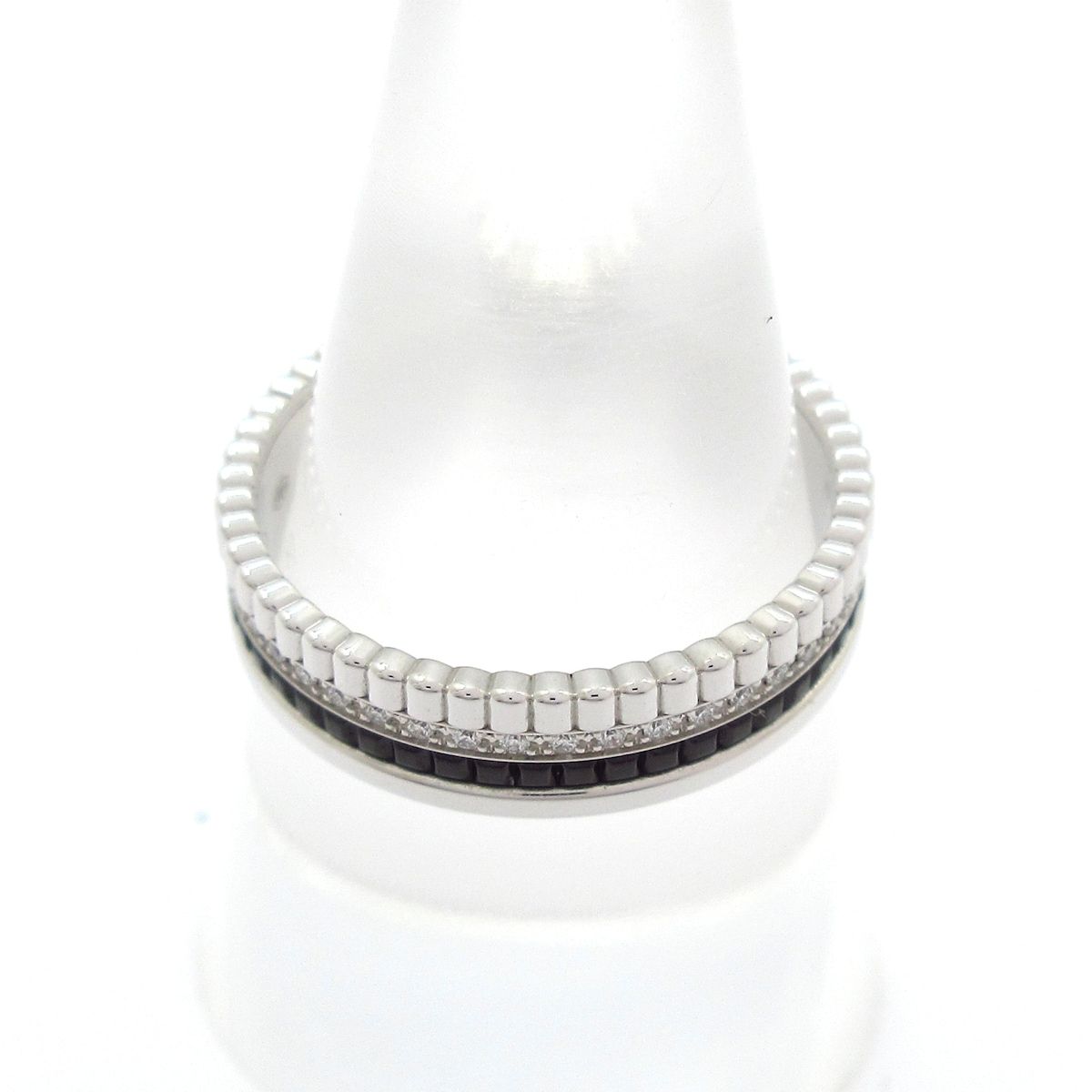 ブシュロン リング 54美品 キャトルブラックダイヤモンドリング エクストラスモール JRG03511 K18WG×ブラックPVD×ダイヤモンド ブシュロン リング 54美品 キャトルブラックダイヤモンドリング エクストラスモール JRG03511 K18WG×ブラックPVD×ダイヤモンド