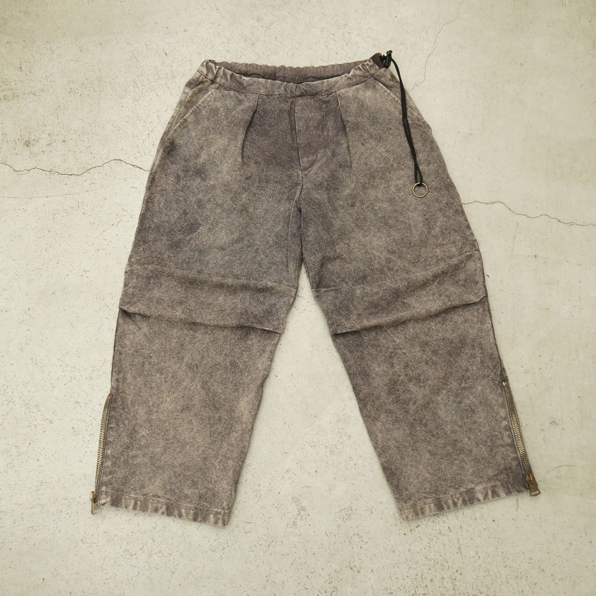 美品 24AW barbell object バーベルオブジェクト bo-24a-p01 別注 cv pt パンツ 硫化染め+ミストブリーチ 加工 サイズ2 茶 2685Q♪