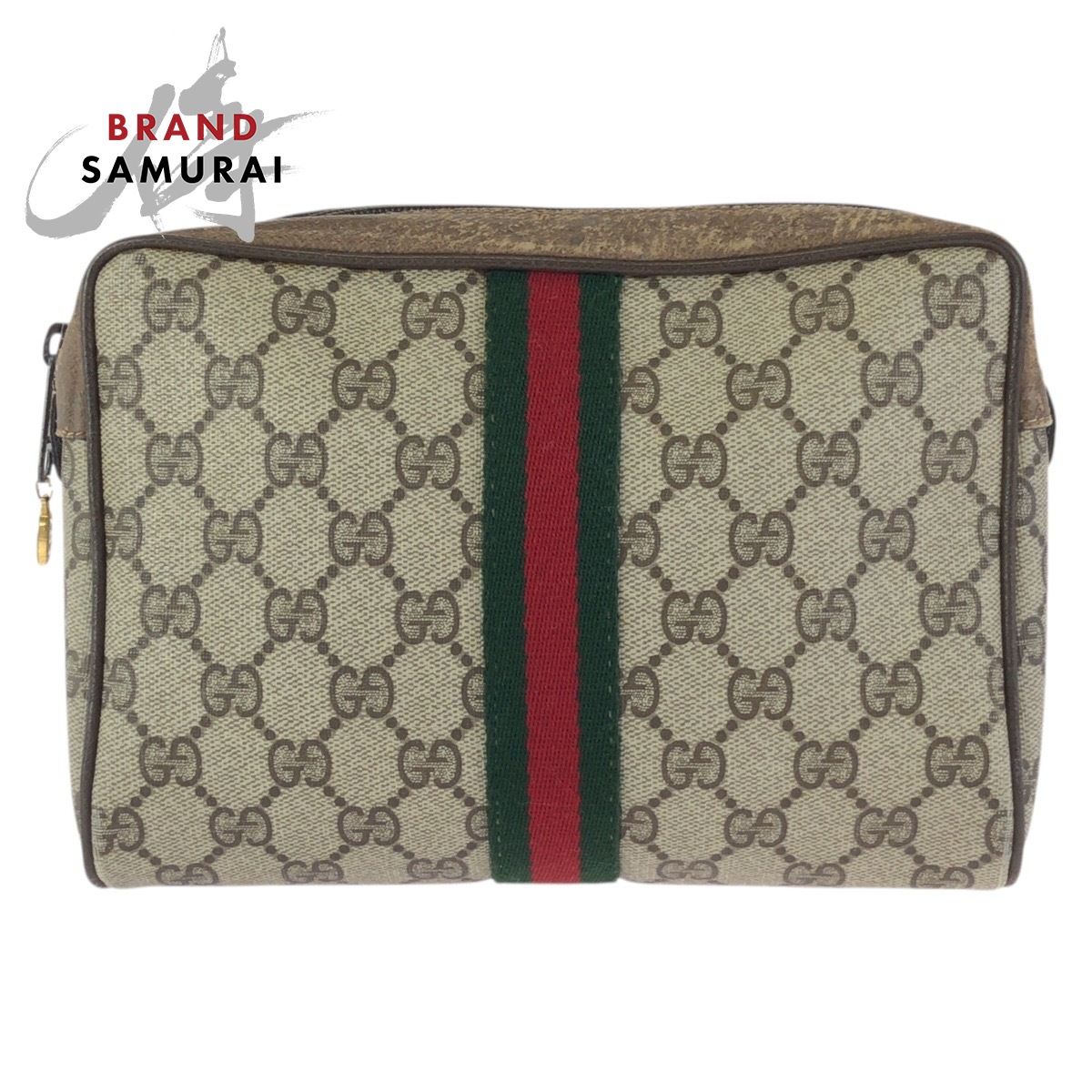 ✨美品✨ OLD GUCCI クラッチバッグ ヴィンテージ GGスプリーム GUCCI グッチ ヴィンテージ オールドグッチ シェリーライン ベージュ