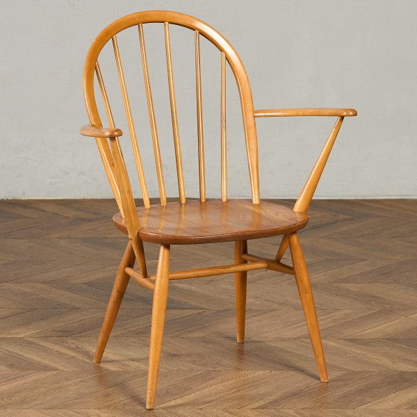 椅子・ソファ イギリス エルム アーコール ERCOL フープバック アームチェア ラージサイズ ラウンドゴールドラベル ercol 英国 ヴィンテージ 椅子 ウィンザーチェア ダイニングチェア ビンテージ #98228