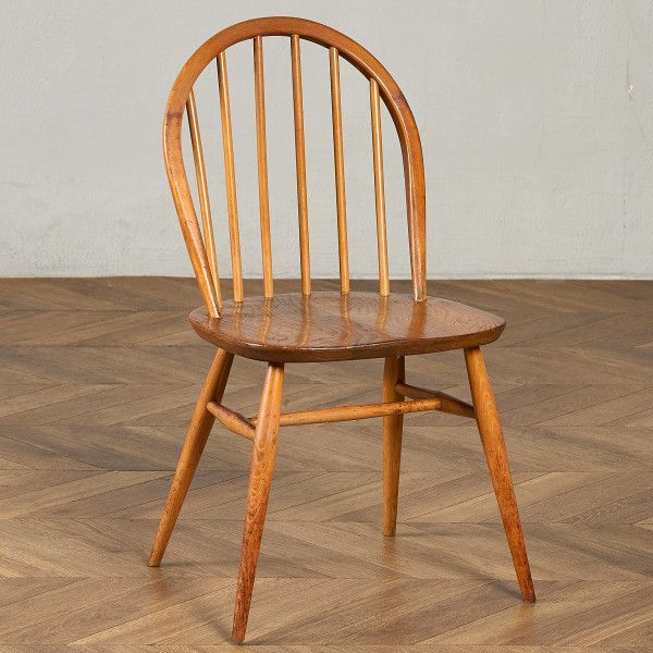 椅子・ソファ イギリス エルム アーコール ERCOL フープバックチェア ブルーラベル ercol フープバック チェア 英国 ヴィンテージ ビーチ 椅子 ウィンザーチェア ダイニングチェア #98264