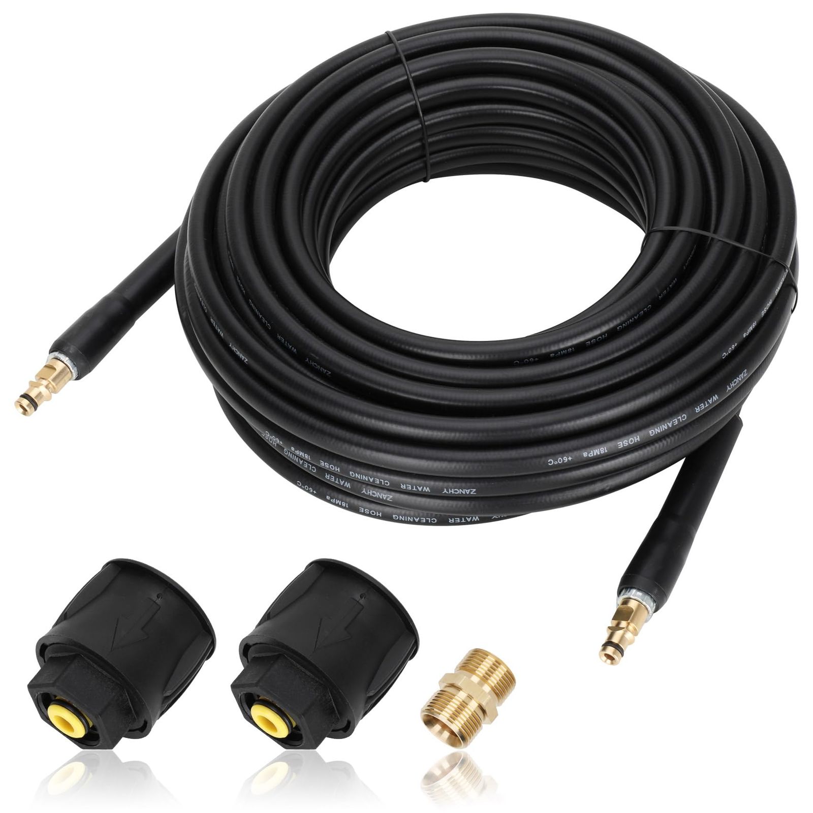 ☆新品☆ケルヒャーホース10m ケルヒャー高圧洗浄機延長ホース 延長ねじれ防止18Mpa K2 K3 K4 K5 K7 jtkに対応 延長パイプ 互換 交換ホース 家庭用 業務用 東西日本兼用 ケルヒャー部品(黒い） bf0c6c4a