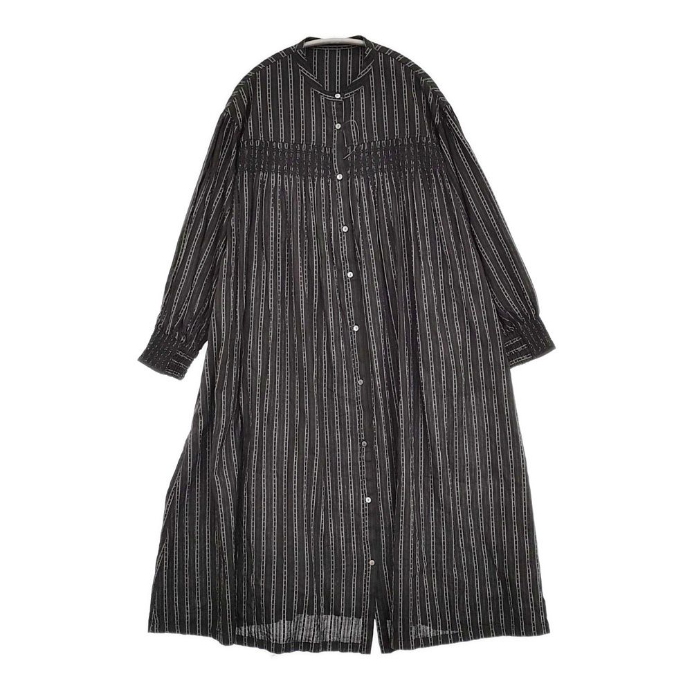 Conges payes/ADIEU TRISTESSE スモッキングドビーワンピース ブラック ホワイト レディース コンジェ ペイエ/アデュートリステス【中古】6-0424M♪