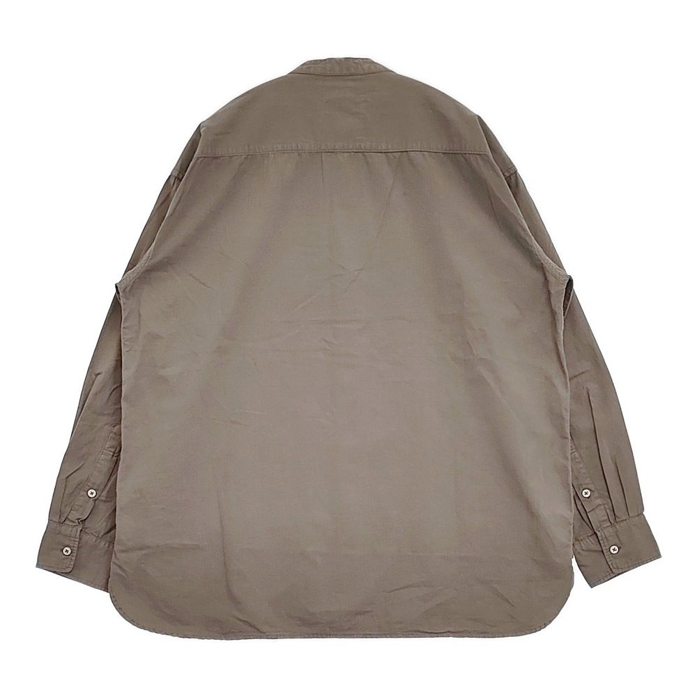 ARMEN バンドカラー ロングシャツ ガーゼ サイズ2 インド製 チュニック 長袖シャツ グレージュ レディース アーメン【中古】5-1103M♪ ARMEN コットン ポプリン バンドカラーシャツ サイズ2 インド製 長袖