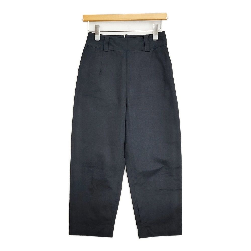 MARGARET HOWELL ORGANIC COTTON OXFORD トラウザーズ サイズ0 定価36300円 578-3243002 パンツ ネイビー レディース マーガレットハウエル【中古】6-0424G♪