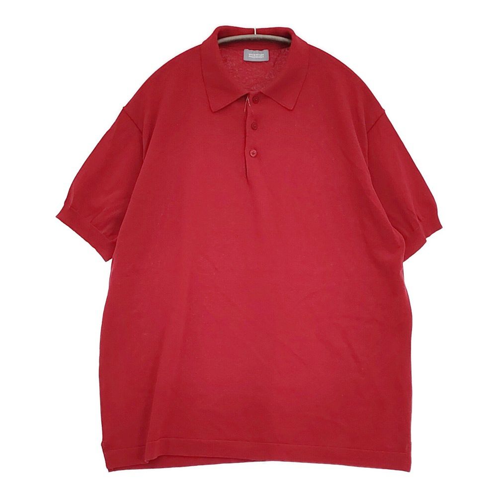 MACKINTOSH PHILOSOPHY GREY LABEL リネンミックスポロニット 定価17600円 サイズ6 ポロシャツ レッド メンズ マッキントッシュフィロソフィー【中古】6-0424S♪