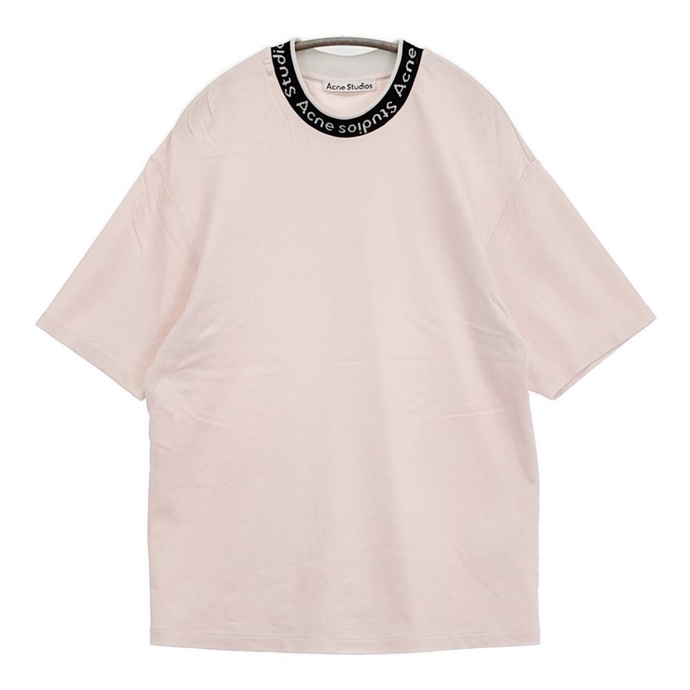ACNE STUDIOS EXTORR LOGO RIB T-SHIRTS ポルトガル製 FN-MN-TSHI000243 半袖Ｔシャツ カットソー ライトピンク メンズ アクネストゥディオズ【中古】6-0424S♪