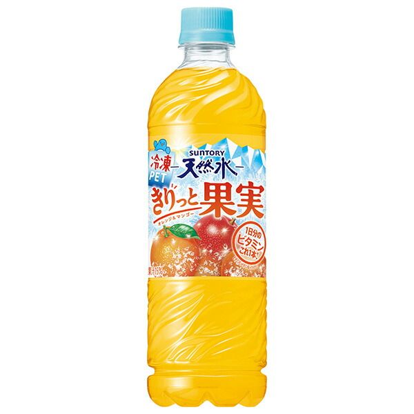 サントリー サントリー天然水 きりっと果実 オレンジ&マンゴー 冷凍PET 590mlペットボトル×24本入×(2ケース)| 送料無料 果汁飲料 ミックスジュース 冷凍用 冷凍 要冷凍 ドリンク 野菜ジュース ケース買い まとめ買い 業者 仕入れ ストック