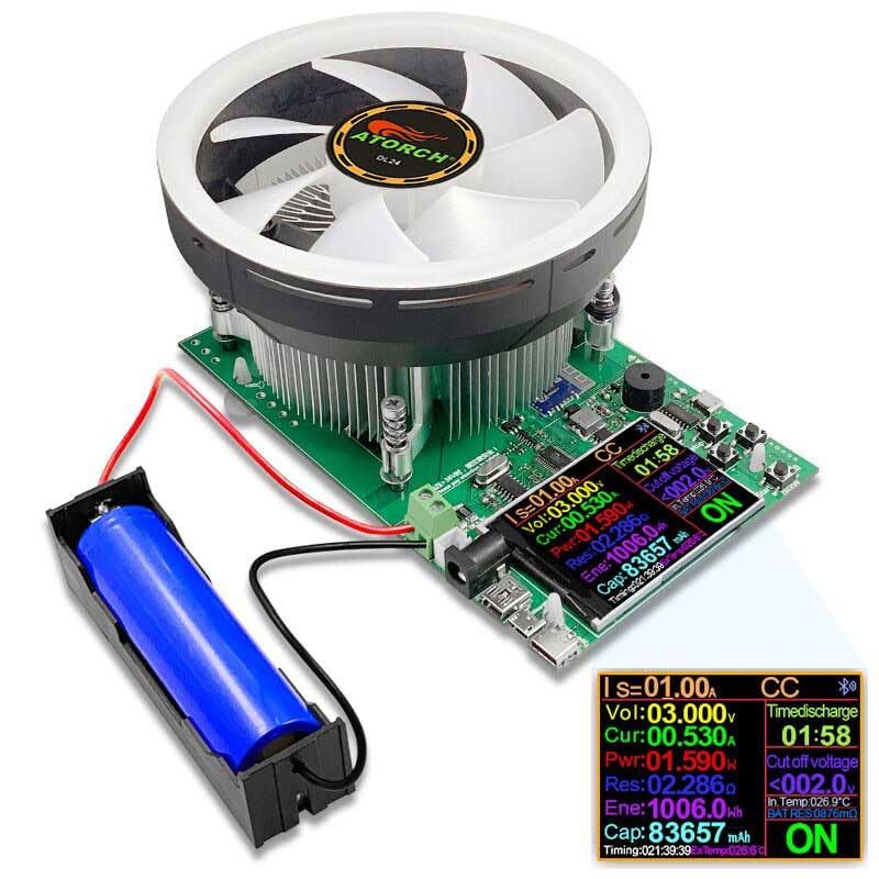 ATORCH DL24P 150W/180W USBテスター電子負荷 18650リチウム電池容量モニター 2.4インチLCDディスプレイ 電力計 電源 CC/CV 定電流 定電圧 定抵抗 負荷試験 バッテリー試験 放電容量 負荷容量 電力測定 1ce6caa3