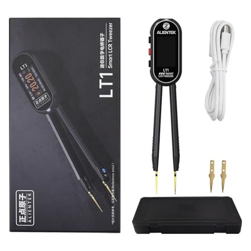 LT1 ミニ LCR メーターピンセット、10KHz スマートSMDテスター、マルチメーター、ESRメーター、抵抗コンデンサ用テスター、インダクタンス電圧周波数ダイオード、400mAHバッテリー、自動コンポーネント認識kk 0335c56e