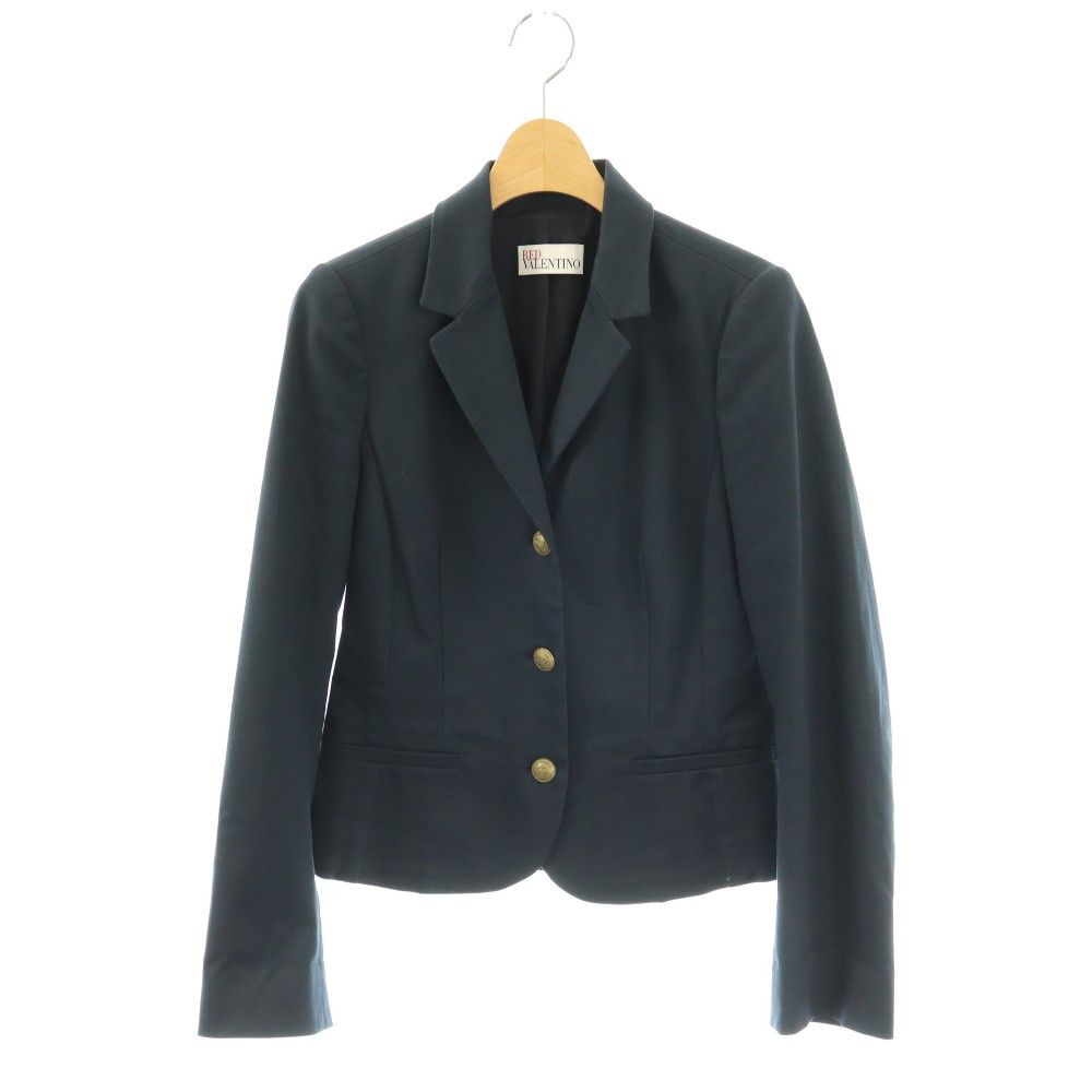 レッド ヴァレンティノ RED VALENTINO テーラード ジャケット シングル 38 ブラック /DF ■GY62