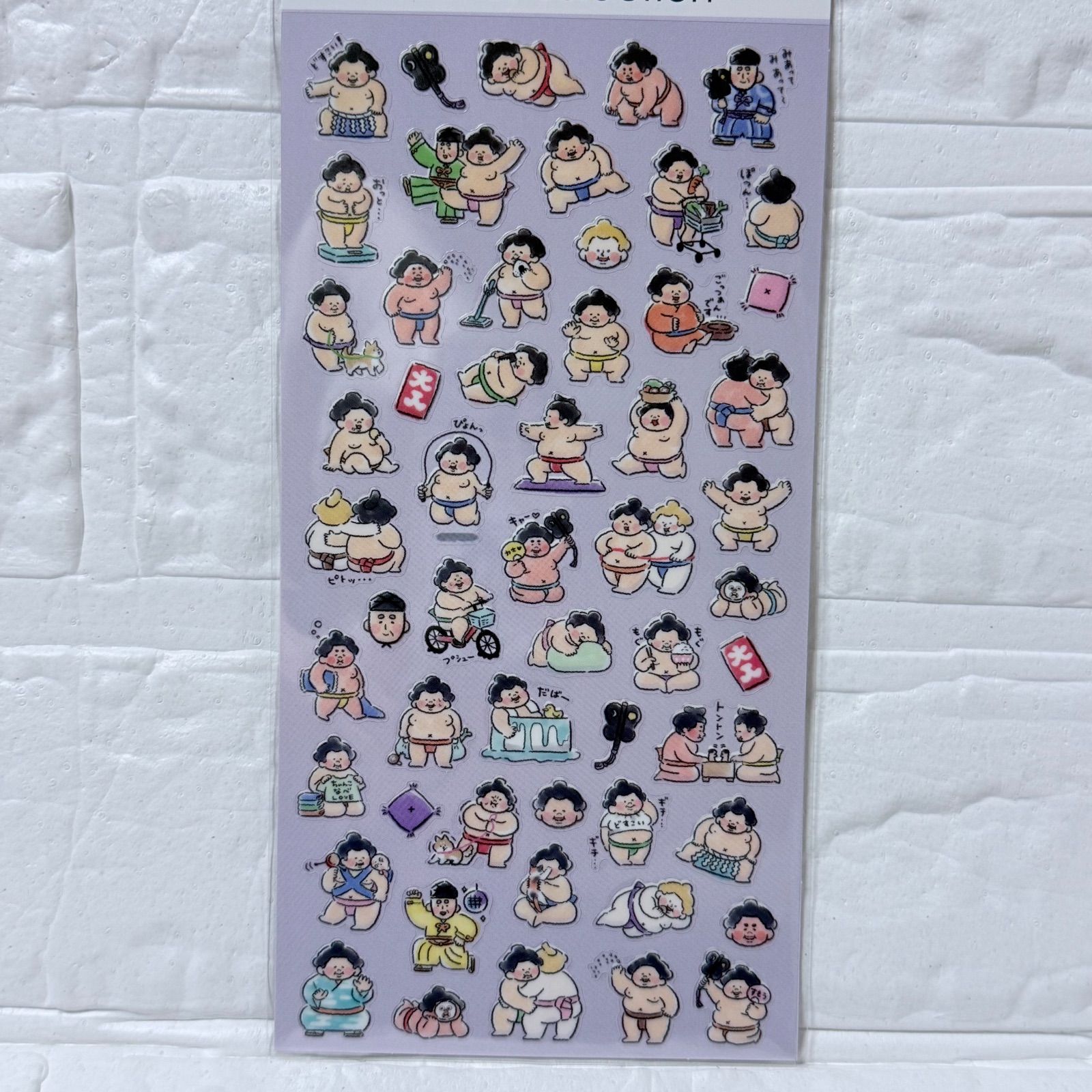 セリア Sticker Selection 相撲力士 忍者 シール 2枚セット 日本製