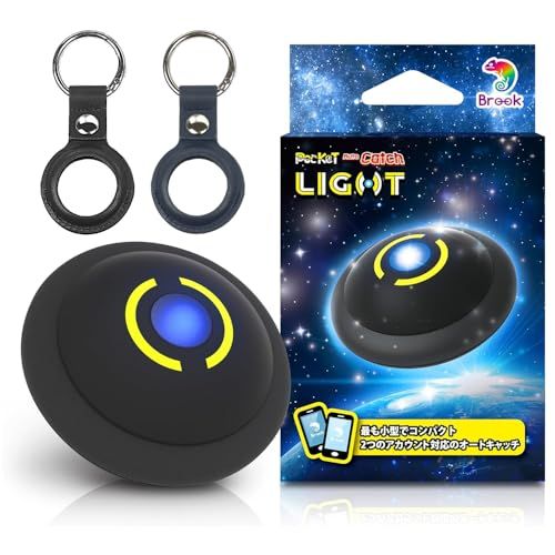 Brook 2026年版 ポケモンGO 用 ポケットオートキャッチ LIGHT デュアルアカウント使用可能 2台同時接続 わずか10グラム オフィシャルブラックレザーケース & リストバンド 日本語説明書付き 適合 プラス 互換 ポケモン G 2a5ec1d9