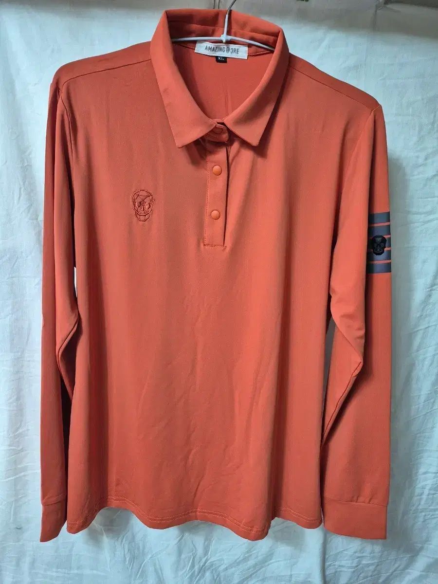 アメージングクリー オレンジ色 長袖 ポロTシャツ XL