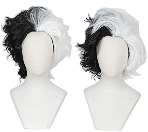 Linfairy 黒白 コスプレ ウィッグ 耐熱 ウィッグ コスチューム用小物 L125 お祭り cosplay wig 1001pms 80b7ddc8