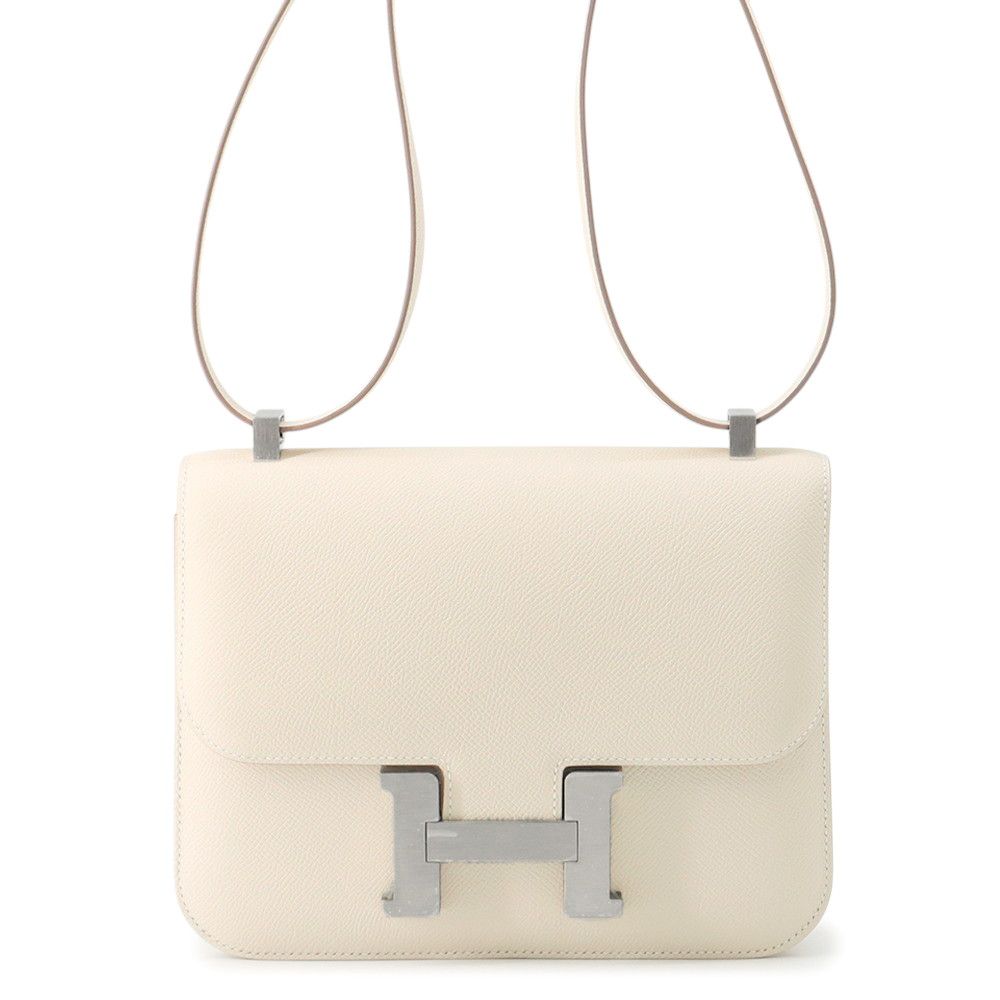 エルメス ショルダーバッグ コンスタンス24 クレ/シルバー金具 エプソン K刻印 HERMES Constance