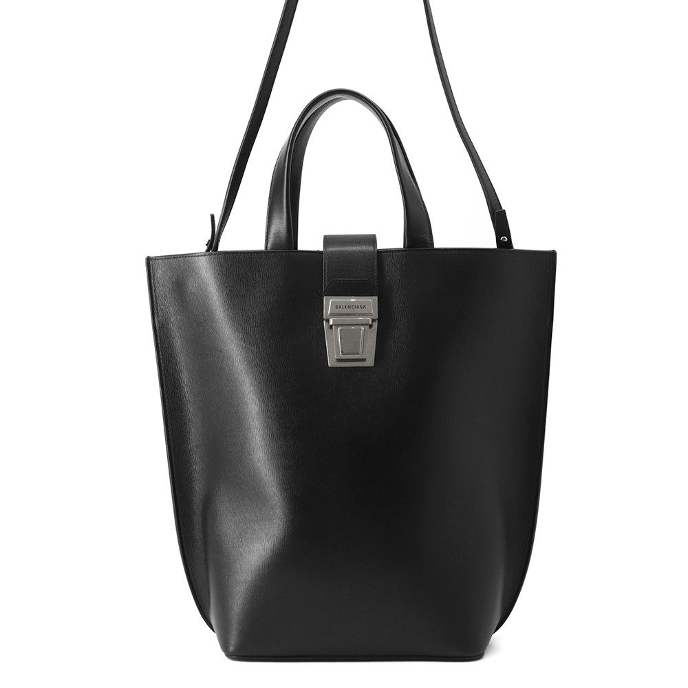 バレンシアガ トートバッグ PRIEST N-S レザー 637879 BALENCIAGA 2wayショルダーバッグ 黒