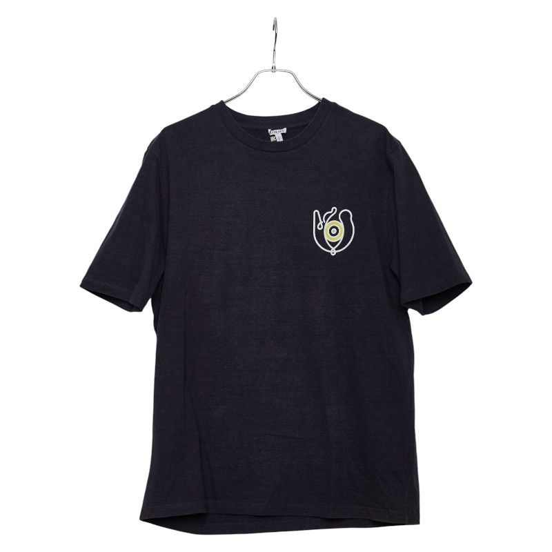 ロエベ EYE NATURE PRINTED T-SHIRT Tシャツ サイズL ネイビー マルチカラー コットン メンズ LOEWE【1-0242287】