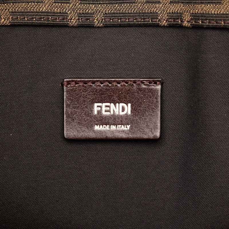 Fendi FFロゴトートバッグ ブラウン/ブラック フェンディ FFロゴ トートバッグ ショルダーバッグ 2WAY 7VA390