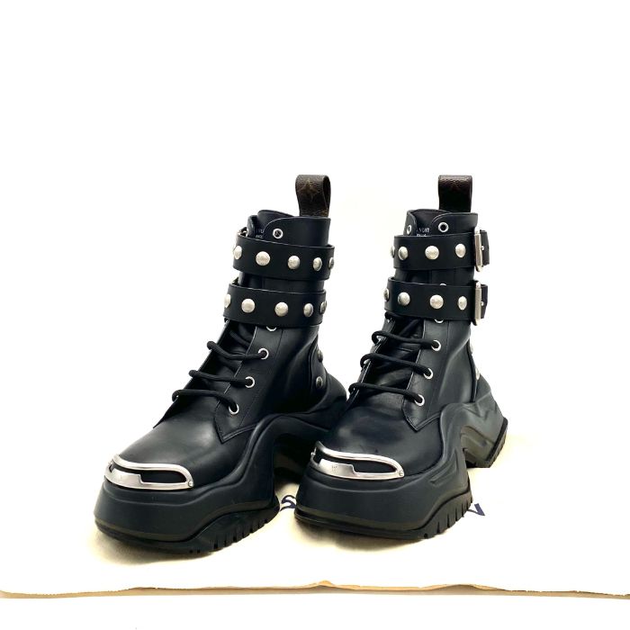 【中古】極美品 LOUIS VUITTON ルイ ヴィトン クルーズライン アークライト レザー ブーツ fY03145N