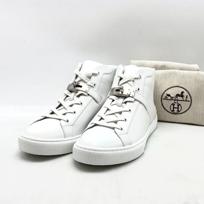 【中古】極美品 HERMES エルメス デイドリーム レザー スニーカー fY03410N