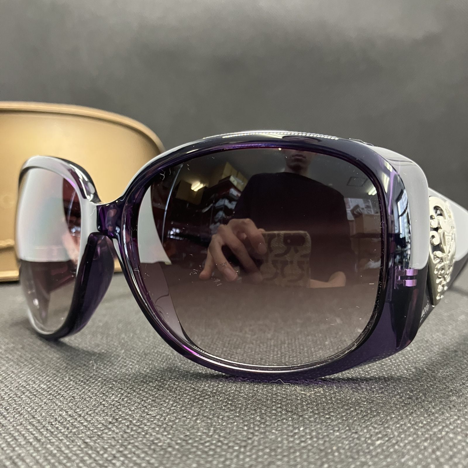 GUCCI グッチ サングラス GG3067/F/S ハート装飾 クリアパープル系