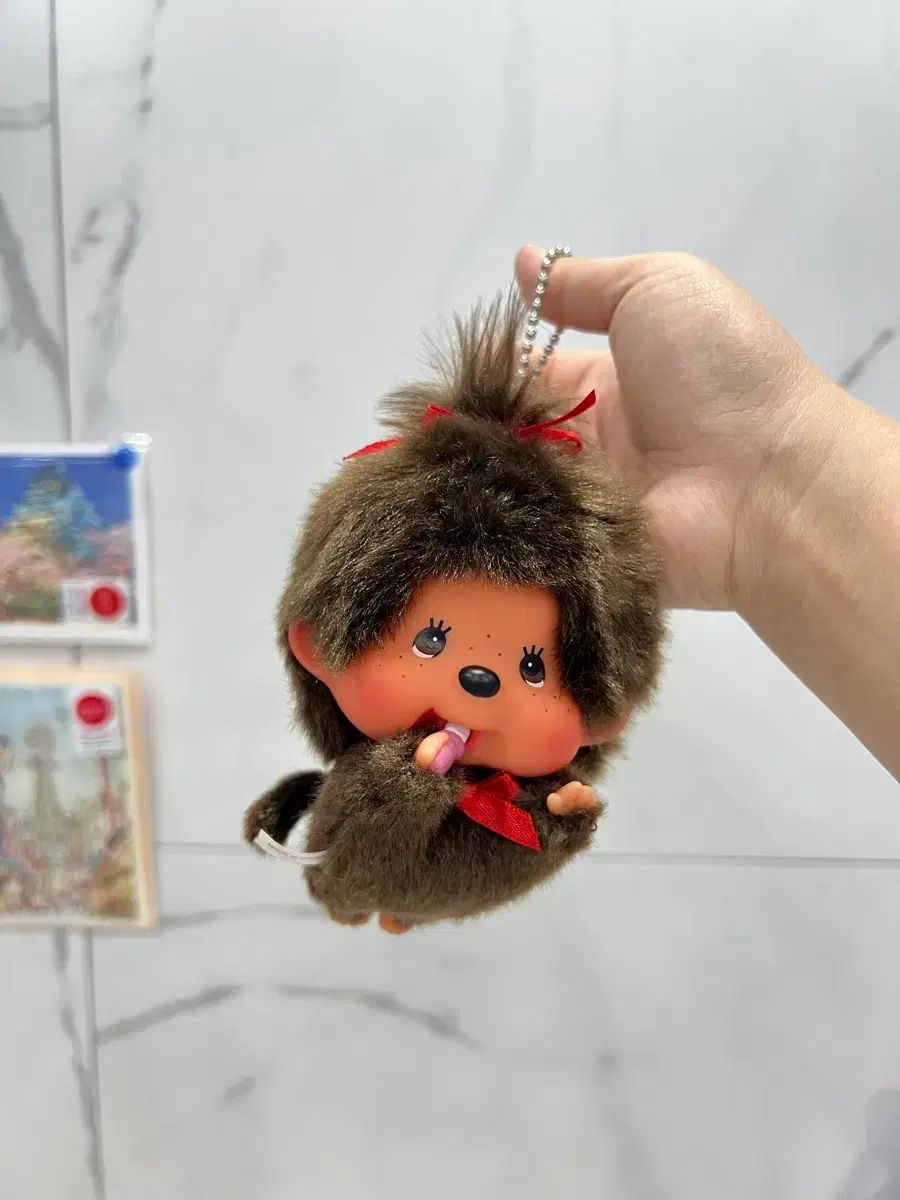 日本正規品 モンチッチ ぬいぐるみ キーホルダー 飛ぶ 大きいサイズ BIG HEAD