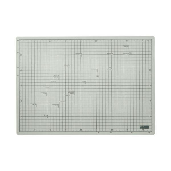 （まとめ）TANOSEE フタル酸エステル不使用 滑りにくいカッターマット A3 320×450mm 1枚 〔×5セット〕