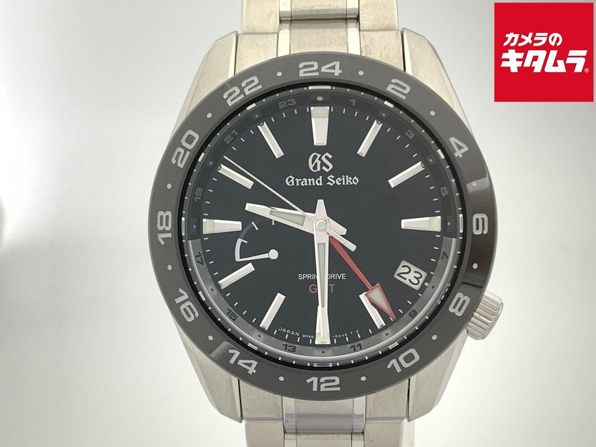 【中古】 【美品】 グランドセイコー スプリングドライブ GMT ブラック SBGE253/9R66-0BB0 ステンレススティール/セラミック