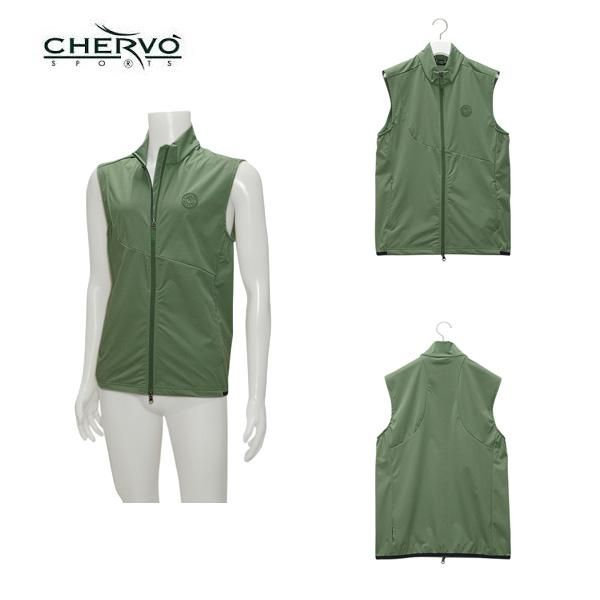 シェルボ CHERVO メンズ 春秋 4WAYストレッチ 保温性ダブルジップベスト サイズ46 031-48270ss