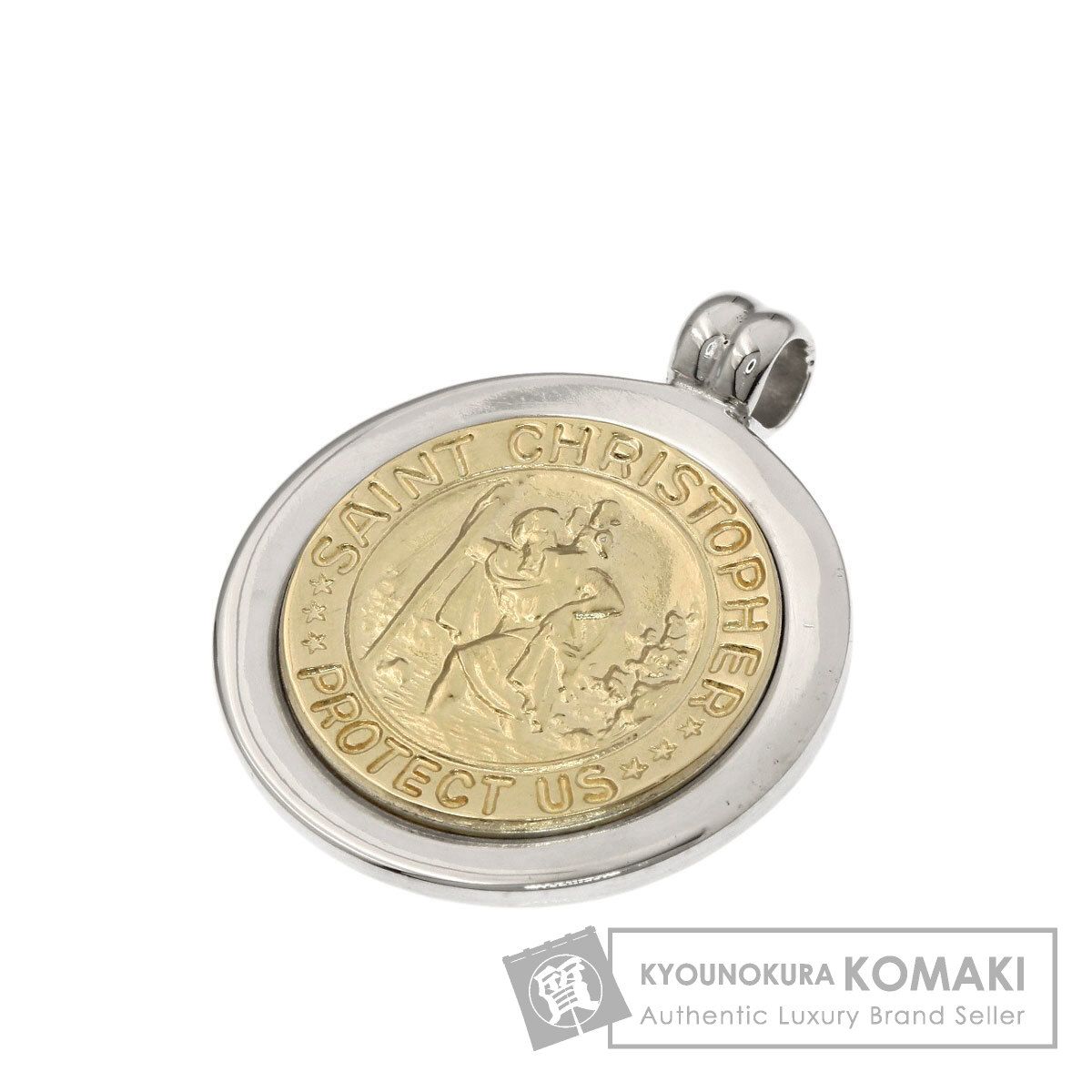 TIFFANY&Co. ティファニー セントクリストファー ペンダントトップ SV K18YG レディース [中古]