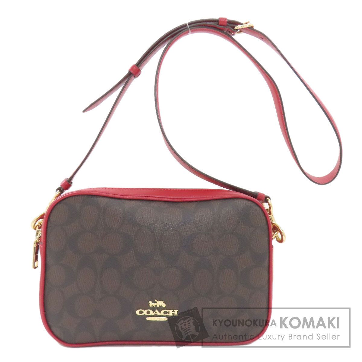 COACH コーチ 68168 シグネチャー ショルダーバッグ PVC レディース [中古]